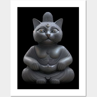 Buddha cat surprised Posters and Art